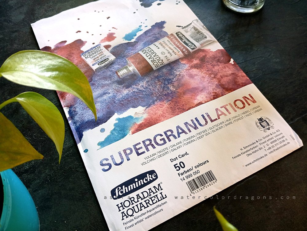 Schmincke Horadam Aquarell Watercolour Dot Card 50 Super Granulation Colours Haze Urban 02